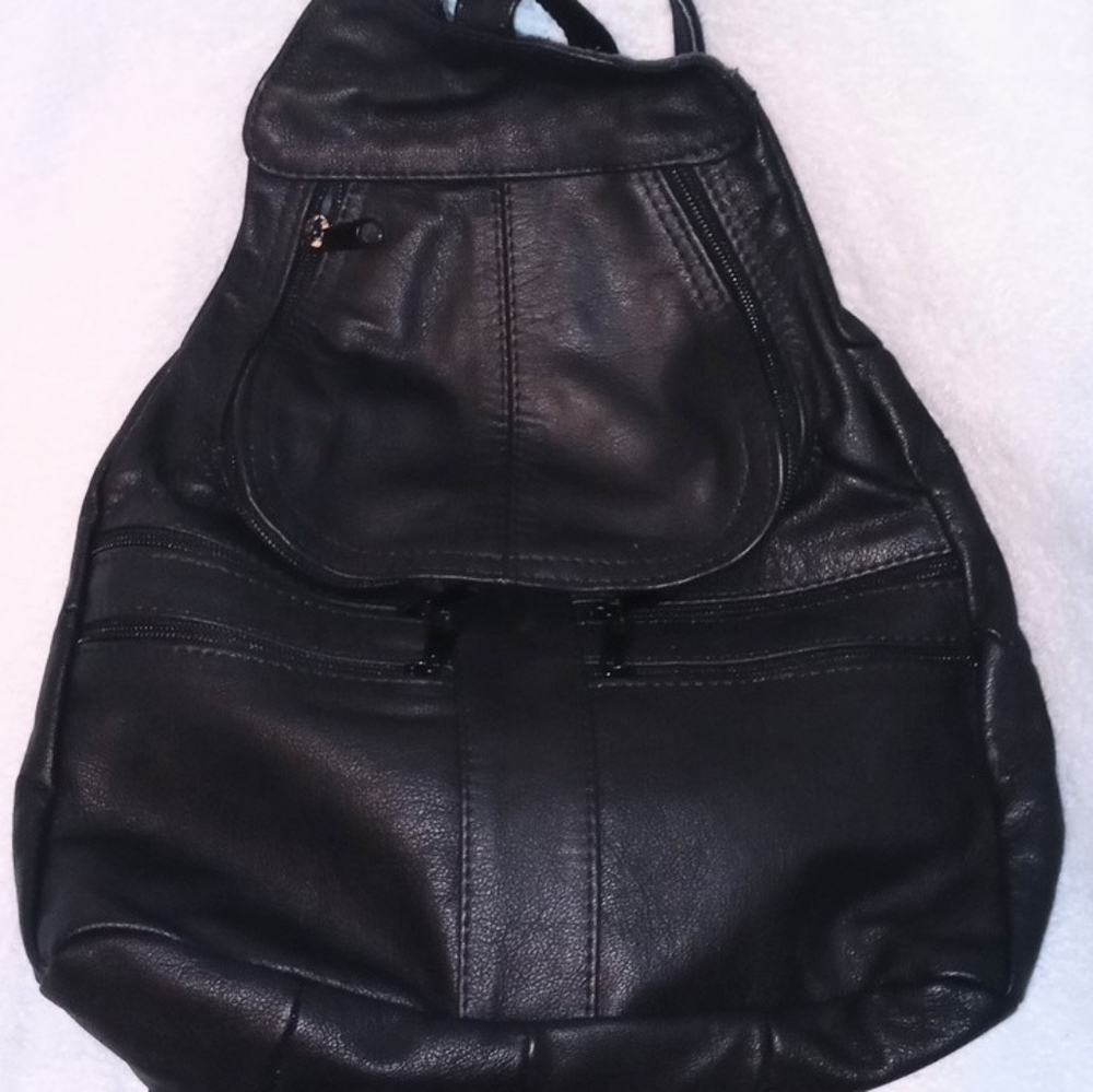 Genuine Leather Mini Backpack